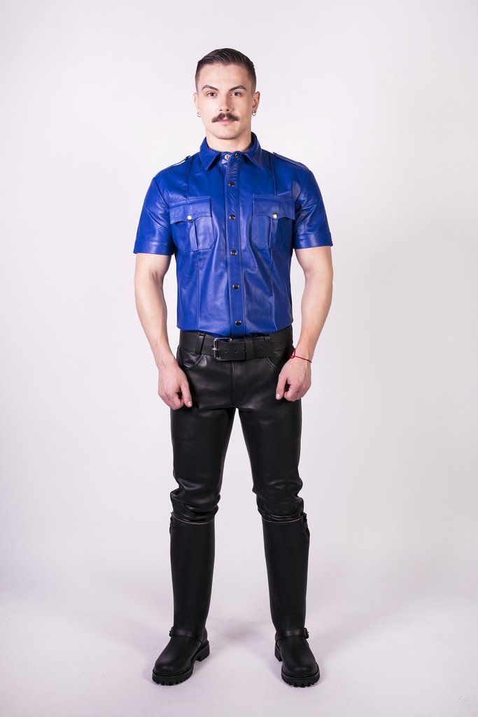 Prowler RED Slim Fit Police Shirt Blue Medium