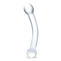 Glas 7inch Curved Glass G Spot Double Ended Dildo Clear 