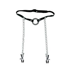 Fetish Fantasy Series Limited Edition O-Ring Gag & Nipple Clamps - Black