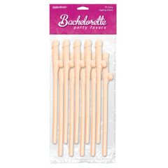 Bachelorette Party Favors Dicky Sipping Straws - Light 10 pcs