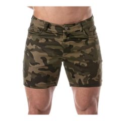 TOF Paris Army Mid Thigh Shorts Camouflage